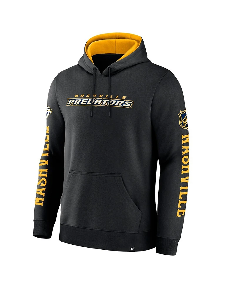 Fanatics Men's Black Nashville Predators Big City Legacy Fleece Pullover Hoodie