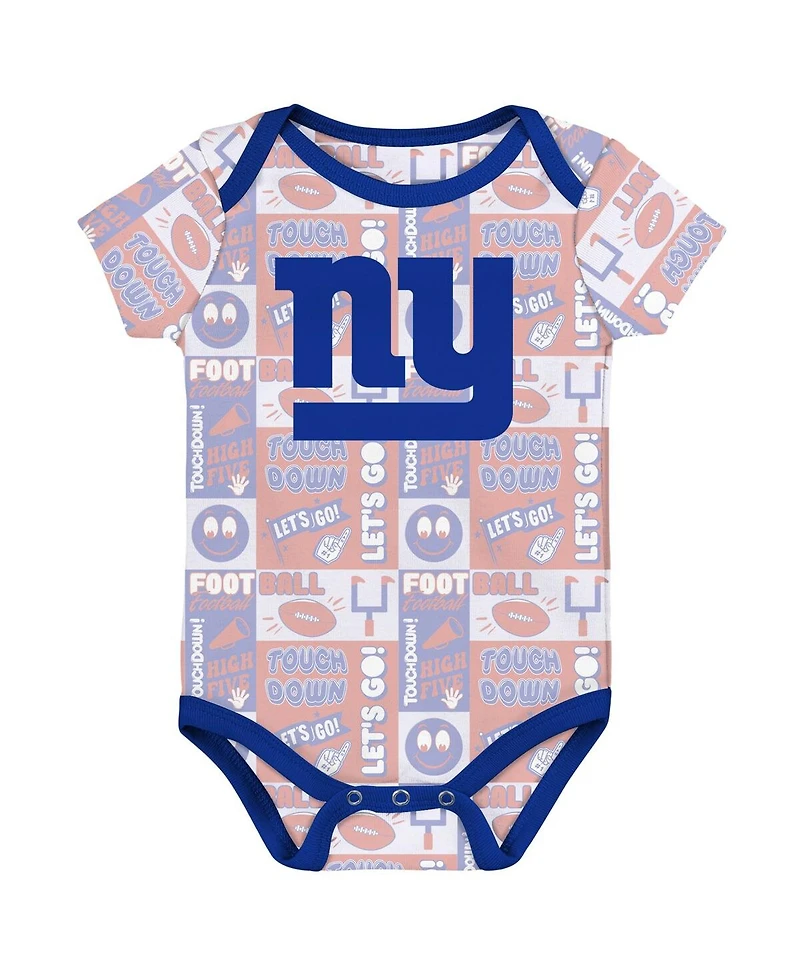 Outerstuff Baby Boys and Girls New York Giants Play Day Bodysuit, Set of 3