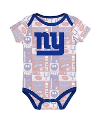 Outerstuff Baby Boys and Girls New York Giants Play Day Bodysuit, Set of 3