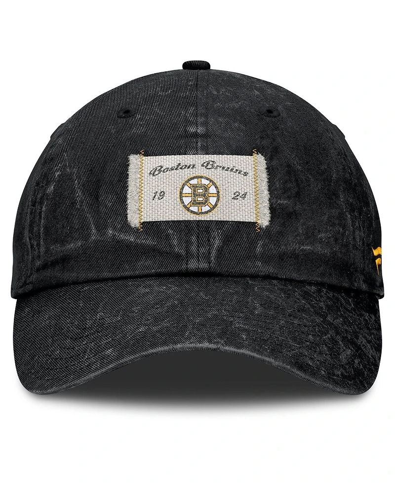 Fanatics Women's Black Boston Bruins Heritage Away Game Adjustable Hat