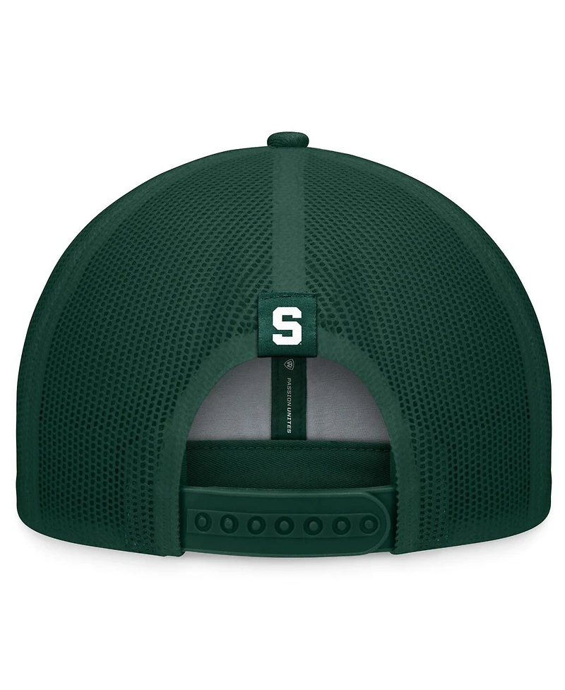 Top of the World Men's Green Michigan State Spartans Carson Trucker Adjustable Hat