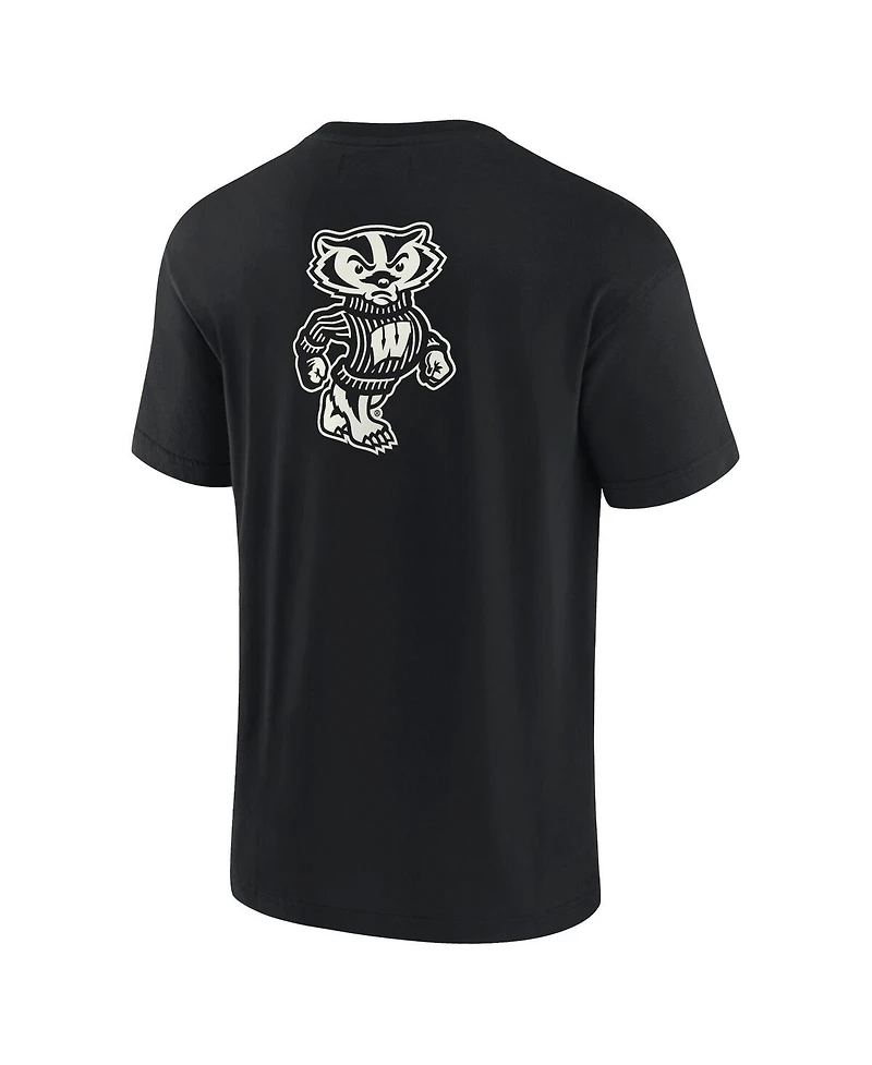 Fanatics Men's and Women's Black Wisconsin Badgers Elements Super Soft Short Sleeve T-Shirt
