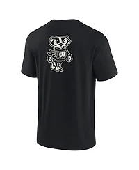 Fanatics Men's and Women's Black Wisconsin Badgers Elements Super Soft Short Sleeve T-Shirt