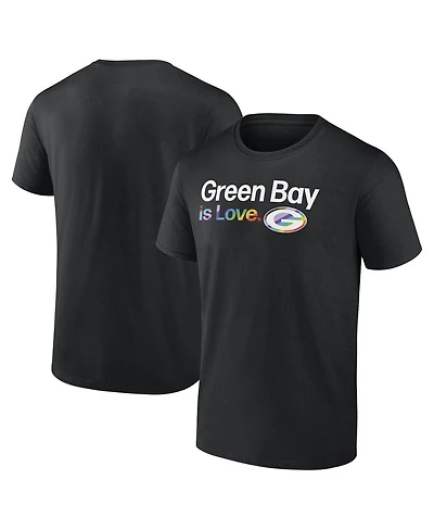 Fanatics Men's Black Green Bay Packers Pride T-Shirt