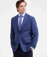 Michael Kors Men's Classic-Fit Stretch Blue Twill Sport Coat
