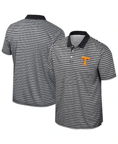 Colosseum Men's Black Tennessee Volunteers Striped Polo Shirt