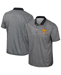 Colosseum Men's Black Tennessee Volunteers Striped Polo Shirt