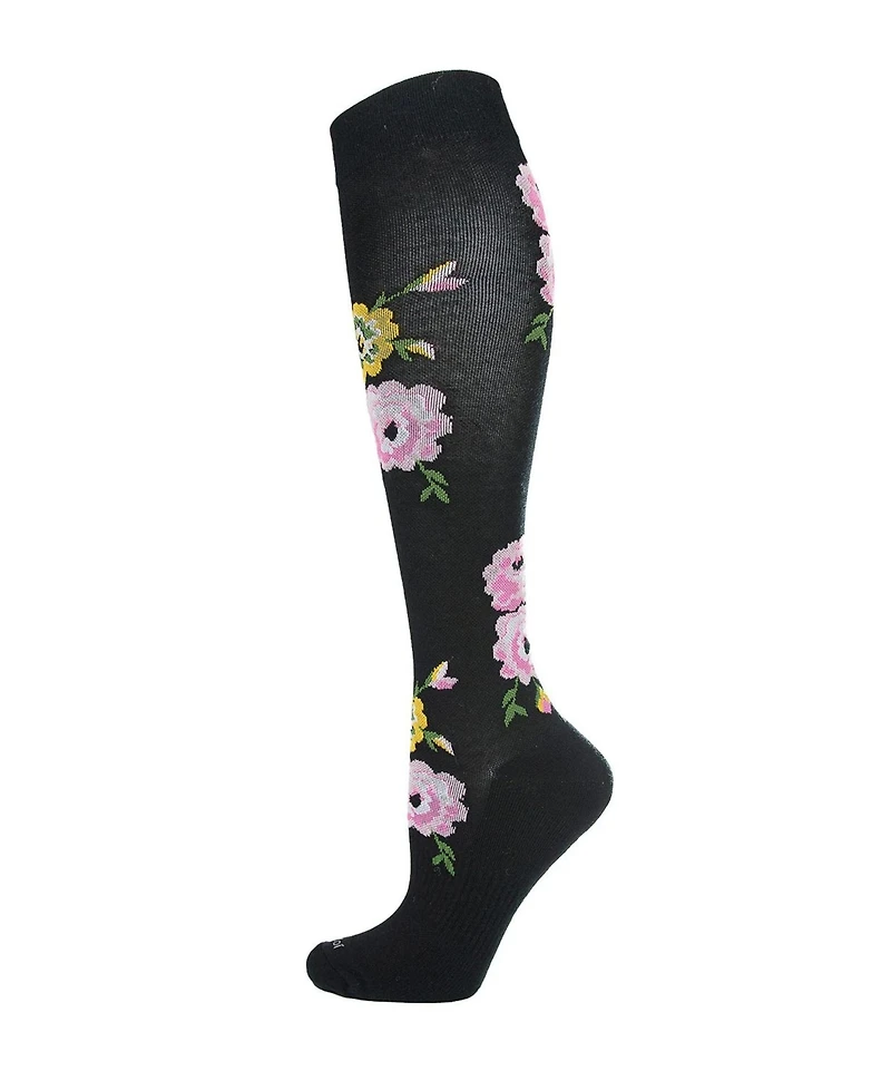 MeMoi Women's Bloom 8-15mmHg Graduated Compression Socks MFY06342