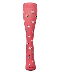 MeMoi Women's Roosters 8-15 mmHg Graduated Compression Socks MFY08994