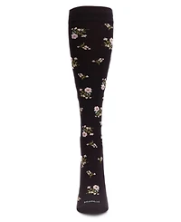 MeMoi Women's Ditsy Floral Nylon 15-20mmHg Graduated Compression Socks UOY07414