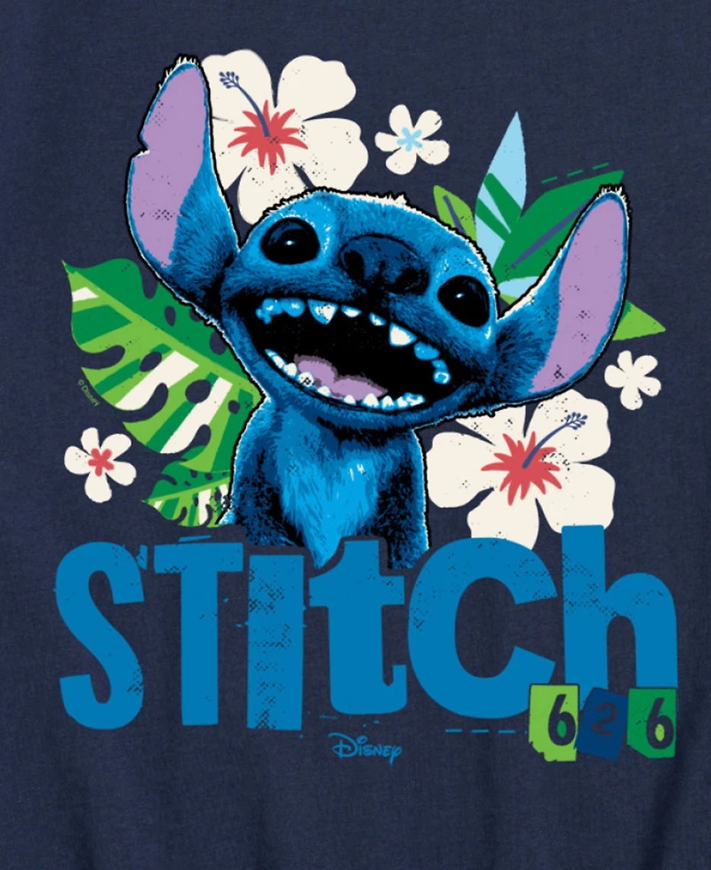 Lilo & Stitch Big Boys Live Action Flowers Graphic T-Shirt