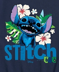 Lilo & Stitch Big Boys Live Action Flowers Graphic T-Shirt