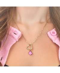 The Lovery Bubblegum Pink Clover Charm 14K Gold - 10 millimeters