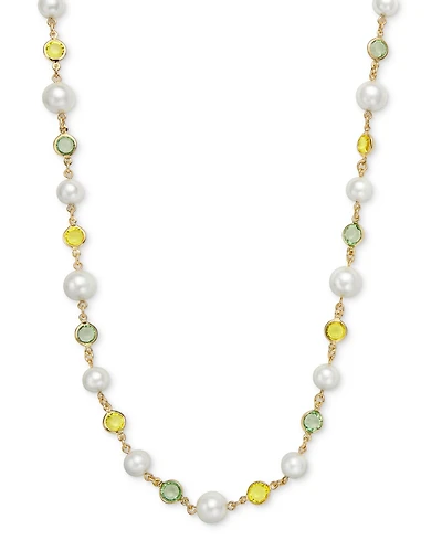 Charter Club Gold-Tone Stone & Imitation Pearl Strand Necklace, 42" + 2" extender, Exclusively at Macy's
