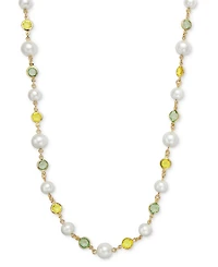 Charter Club Gold-Tone Stone & Imitation Pearl Strand Necklace, 42" + 2" extender, Exclusively at Macy's
