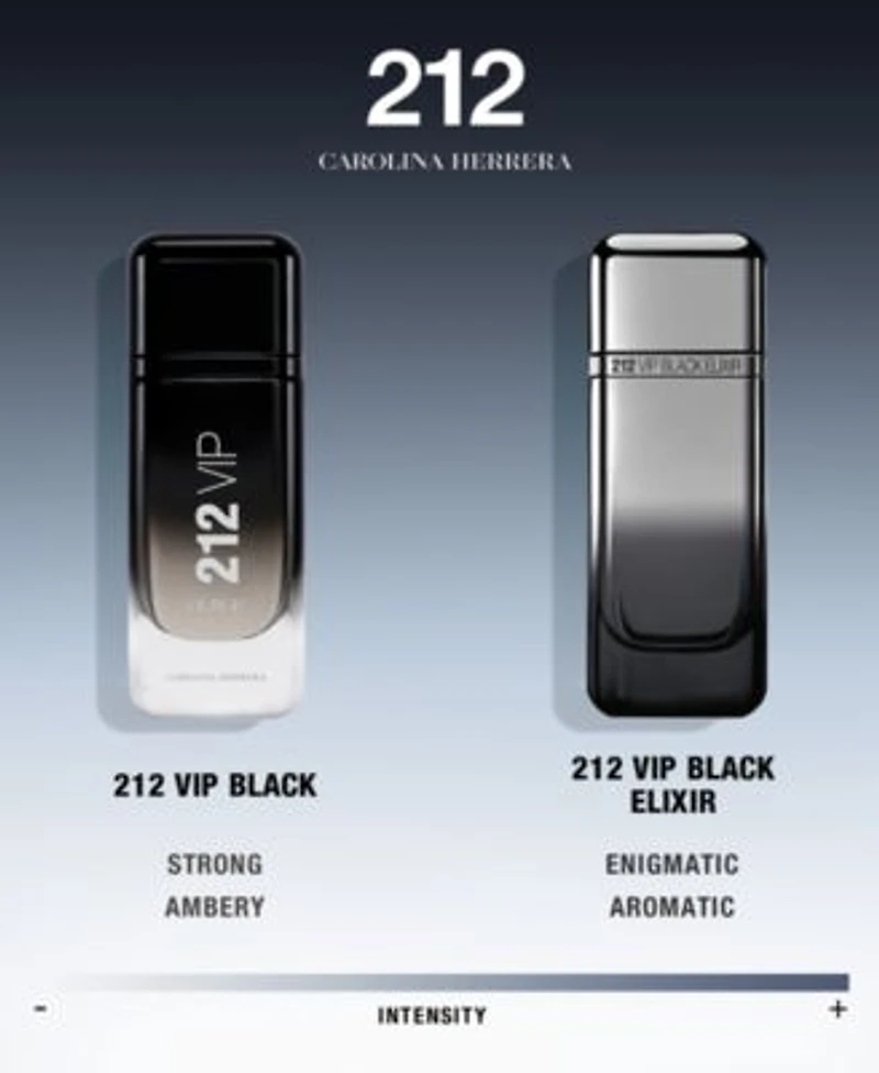 Carolina Herrera Mens 212 Vip Black Elixir Eau De Parfum Fragrance Collection