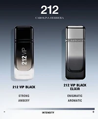 Carolina Herrera Mens 212 Vip Black Elixir Eau De Parfum Fragrance Collection