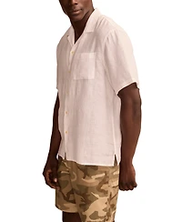 Lucky Brand Men's Linen Short Sleeve Camp Collar Shirt