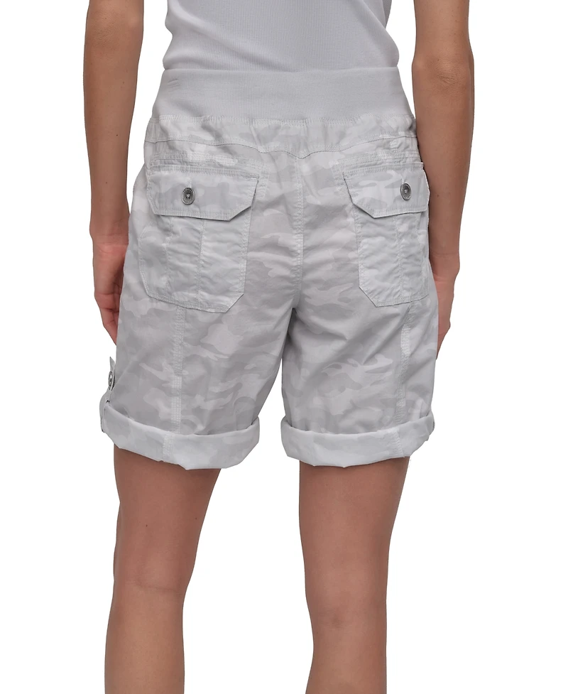 Dkny Sport Women's Smocked-Waist Convertible Shorts