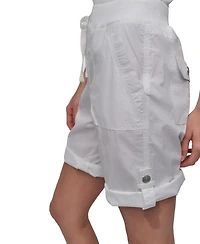 Dkny Sport Women's Smocked-Waist Convertible Shorts