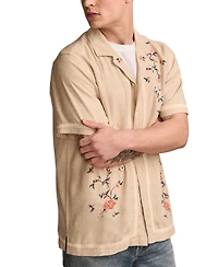 Lucky Brand Men's Camp-Collar Floral Shirt