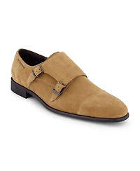 Karl Lagerfeld Paris Men's Double Monk Cap Toe Dress Shoe