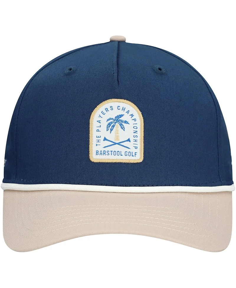 Barstool Golf Men's Navy The Players Tropical Small Patch Rope Snapback Hat