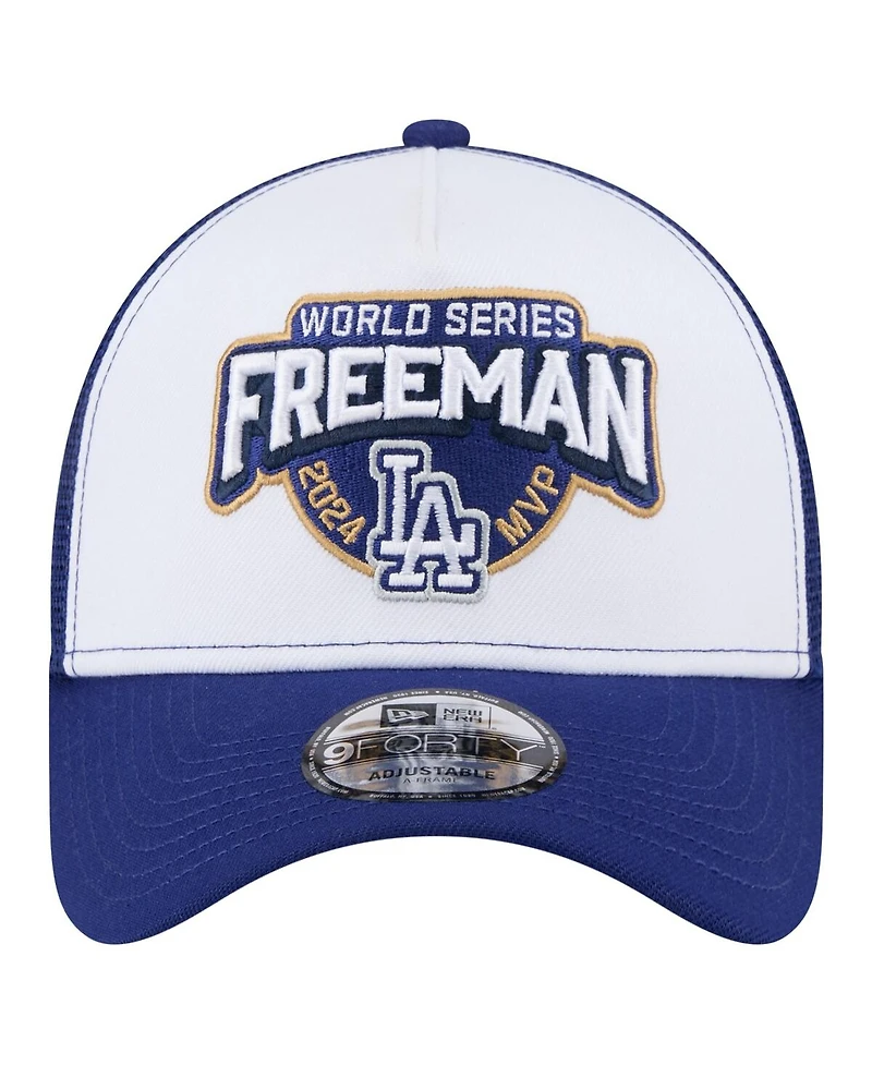 New Era Men's Freddie Freeman White Los Angeles Dodgers 2024 World Series Mvp 9FORTY Adjustable Hat