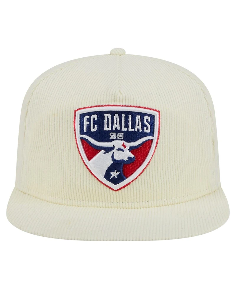 New Era Men's Cream Fc Dallas 2025 Kickoff Snapback Golfer Hat