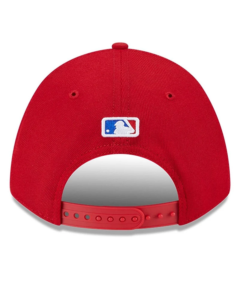 New Era Men's Red Texas Rangers Player Replica 9FORTY Adjustable Hat