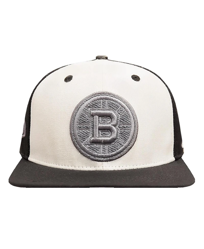 Pro Standard Men's Cream Boston Bruins French Terry Snapback Hat