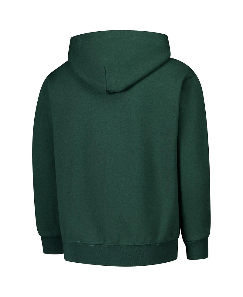 Champion Big Boys and Girls Green Michigan State Spartans Basic Arch Hoodie