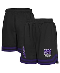 Outerstuff Big Boys and Girls Black Sacramento Kings Teardrop Fleece Shorts