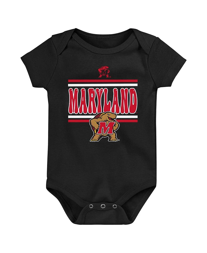 Outerstuff Newborn Red Maryland Terrapins Sunday Comics Bodysuit 3-pack