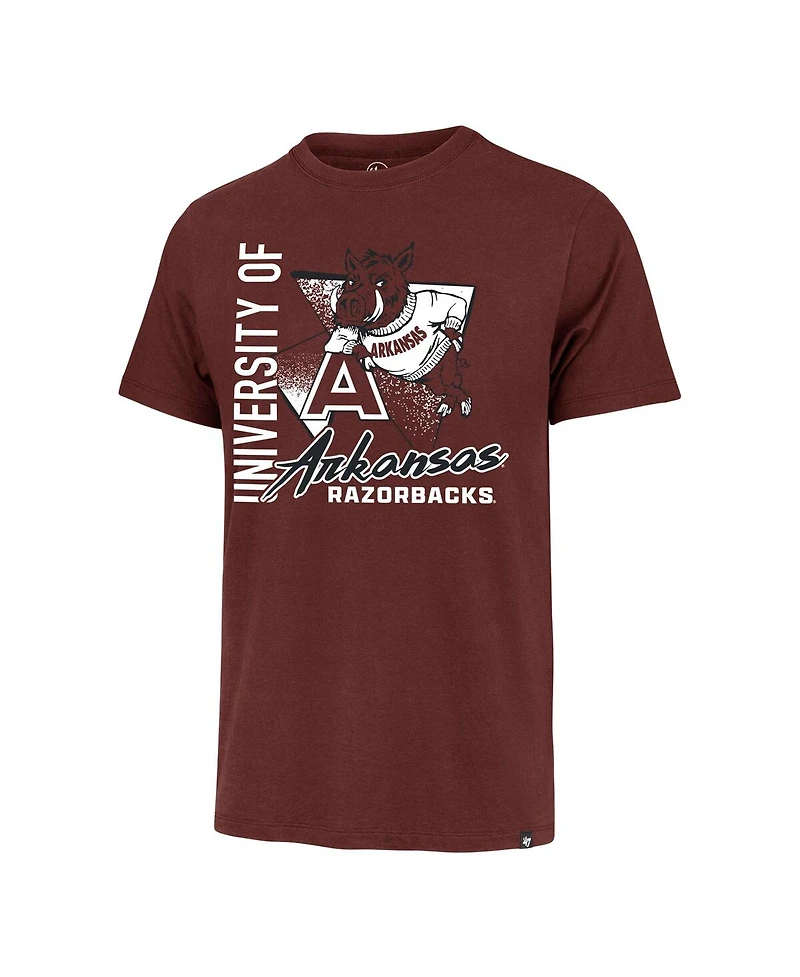'47 Brand Men's Crimson Arkansas Razorbacks Side Arm Franklin T-Shirt