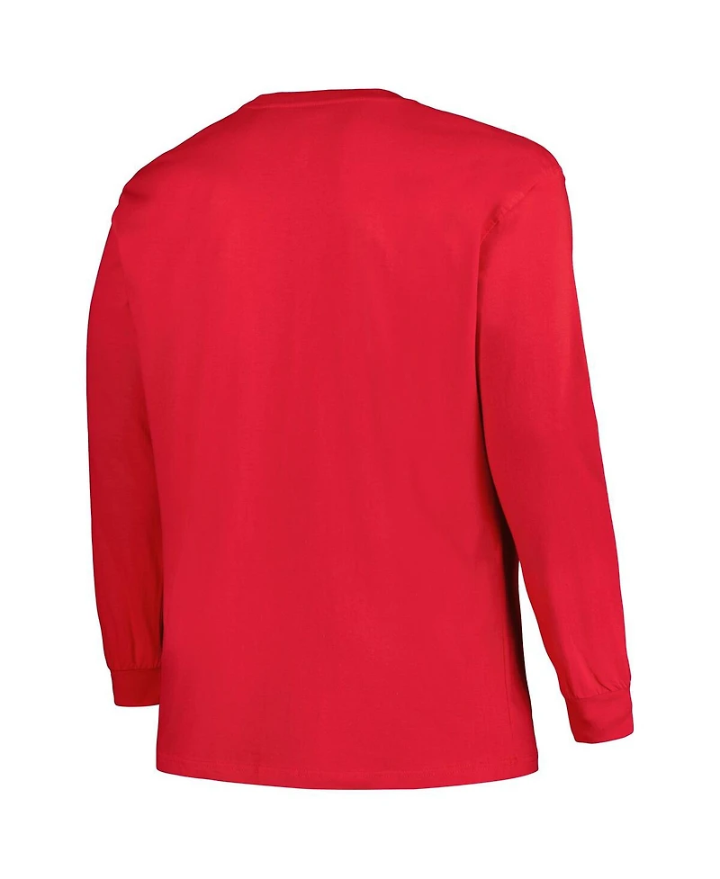 Champion Men's Red Louisville Cardinals Big Tall 2-Hit Long Sleeve T-Shirt