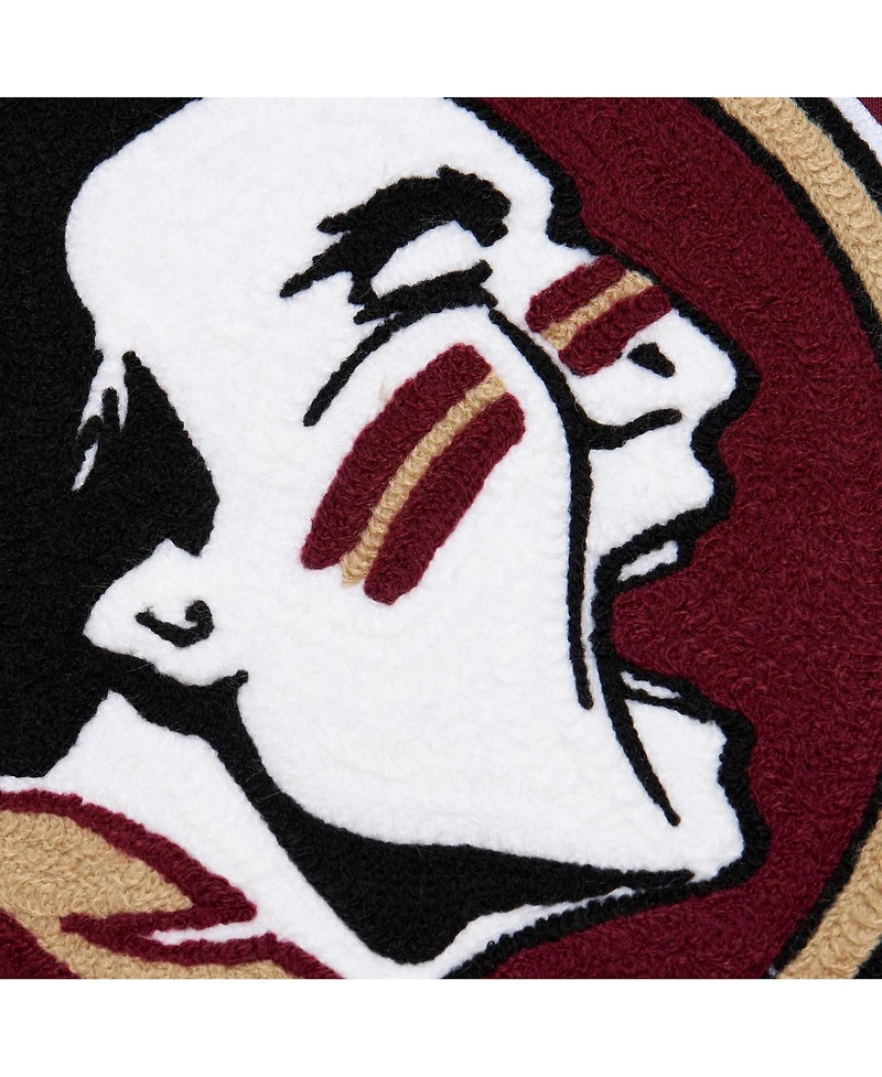 Mitchell & Ness Men's Garnet Florida State Seminoles Chainstitch Fleece Pullover Hoodie