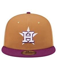 New Era Men's Brown/Purple Houston Astros Color Pack Two-Tone 9FIFTY Snapback Hat