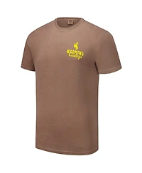 Image One Men's Brown Wyoming Cowboys Comfort Colors Mascot Overlay T-Shirt