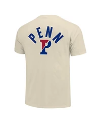 Image One Men's Cream Pennsylvania Quakers Comfort Colors Mascot Overlay T-Shirt