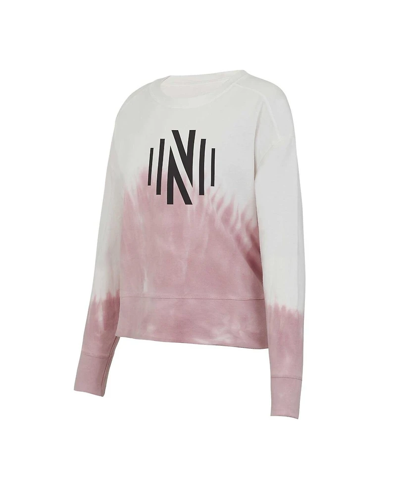 Concepts Sport Women's Pink/White Nashville Sc Orchard Tie-Dye Long Sleeve T-Shirt