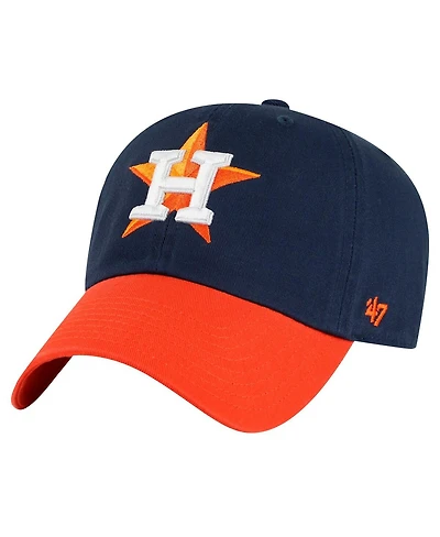 '47 Brand Men's Navy/Orange Houston Astros Clean Up Adjustable Hat