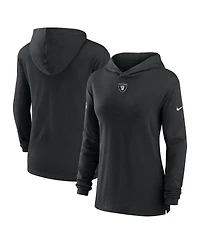Nike Women's Black Las Vegas Raiders Sideline Performance Long Sleeve Hoodie T-Shirt