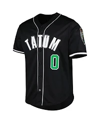 Pro Standard Men's Jayson Tatum Black Boston Celtics Capsule Player Baseball Button-Up Shirt