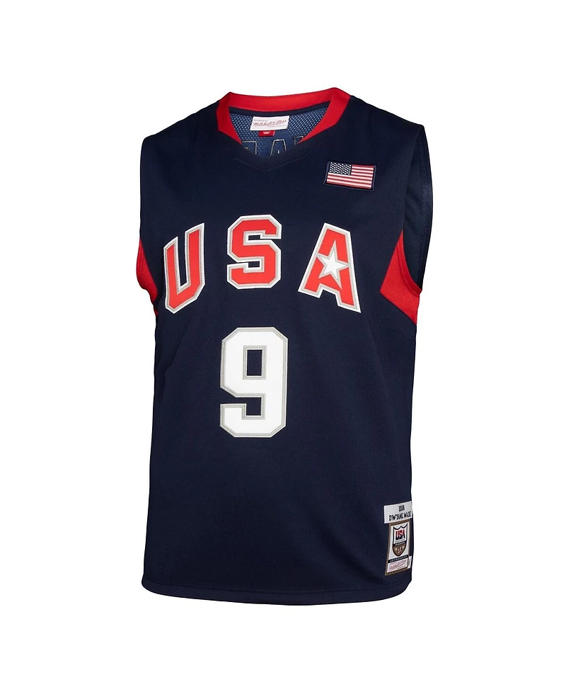 Mitchell & Ness Men's Dwyane Wade Navy Usa Basketball 2008 Authentic Player Jersey