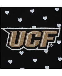 Two Feet Ahead Girls Baby Boys and Girls Black Ucf Knights Hearts Bodysuit and Headband