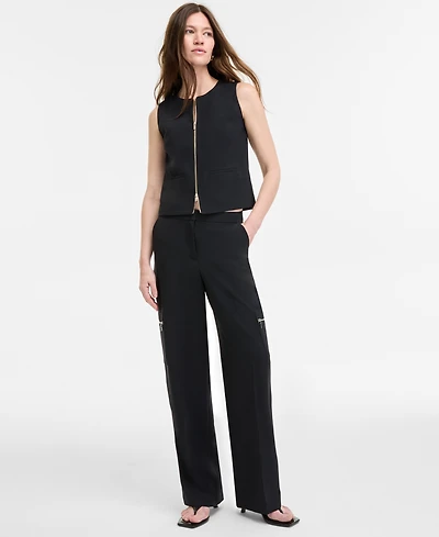 Bar Iii Women's Zip-Pocket Cargo Pants, Exclusively at Macy's
