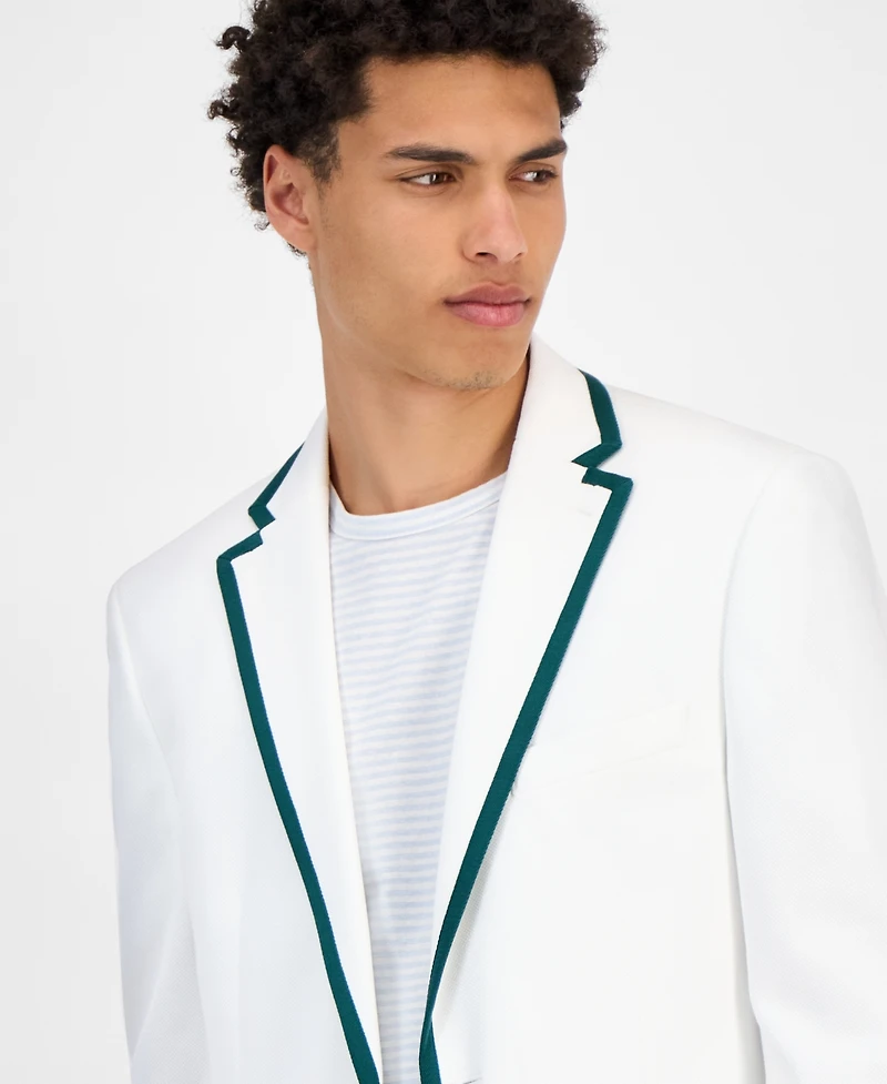 Tommy Hilfiger Men's Modern-Fit Green Tipped Weave Sport Coat