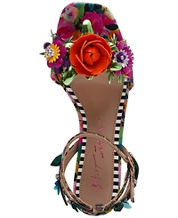 Betsey Johnson Women's Karra Flower-Embellished High-Heel Dress Sandals