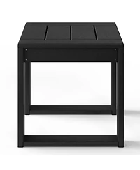 Modern Outdoor Hdpe Rectangle Patio Side Table
